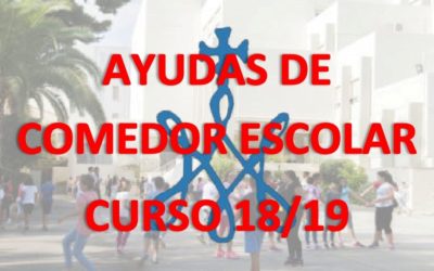 Ayuda asistencial de comedor Curso 2018/2019