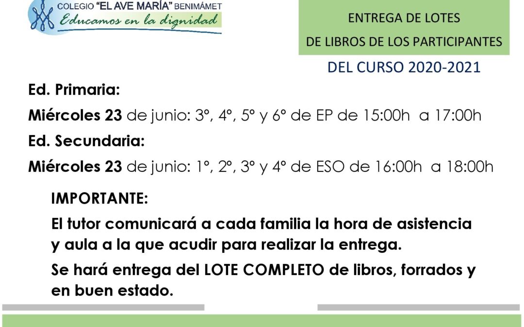 Banco de libros curso 2021-2022