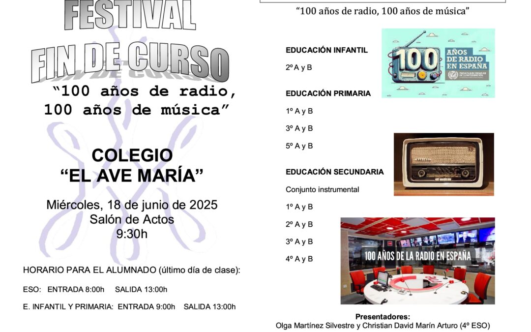 Programa festival fin de curso 2024-2025